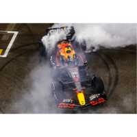 Spark 1/18 Oracle Red Bull Racing RB18 No.1 Oracle Red Bull Racing - Winner Abu Dhabi 2022 - Max Verstappen.  (With tyre marks).  With Acrylic Cover