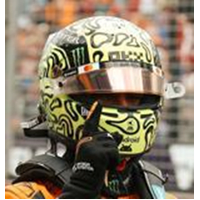 Spark 1/5 McLaren Formula 1 Team Lando Norris 2025 Resin Model Helmet