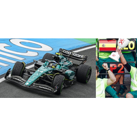Spark 1/43 Aston Martin Cognizant AMR23 No.14 Aston Martin Aramco Cognizant F1 Team - 2nd Dutch GP 2023 - Fernando Alonso. With pit board