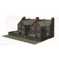 Superquick OO Redbrick Terrace Backs Card Kit