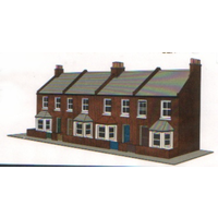Superquick OO Redbrick Terrace Fronts Card Kit