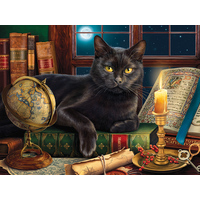 Suns Out 500pc Black Cat by Candelight XL pieces Jigsaw Puzzle