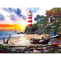 Suns Out 1000pc Lighthouse Harbour Jigsaw Puzzle