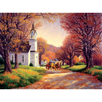 Suns Out 500pc Road By The Church Jigsaw Puzzle