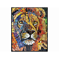 Suns Out 1000pc Stained Glass Lion Jigsaw Puzzle
