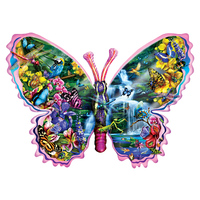 Suns Out Butterfly Waterfall *Shaped* Jigsaw Puzzle
