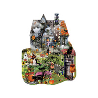 Suns Out 1000pc Spooky House Shaped Jigsaw Puzzle