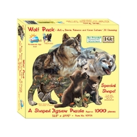 Suns Out 1000pc Wolf Pack *Shaped* Jigsaw Puzzle