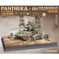 Suyata 1/48 Panther A + 16T Strabokran w/ Maintenance Diorama & Display Base Plastic Model Ki NO-001