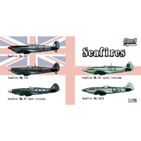 Sword 1/72 Seafires II.c, III, XV early, XV late, XVII Plastic Model Kit