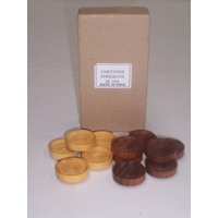 Checkers / Draught Pieces Wooden 28mm T1520