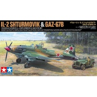 Tamiya 1/48 Ilyushin Il-2 Shturmovik & Gaz 67B Set Plastic Model Kit