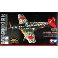 Tamiya 1/48 Kawasaki Ki-61-ld Hein (Tony) Silver Colour Plated (w/Camo Decal) Plastic Model Kit