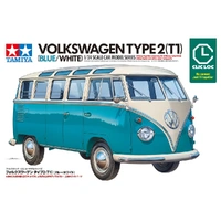 Tamiya 1/24 Clic Loc Volkswagen Type 2 (T1) Blue/White Plastic Model Kit