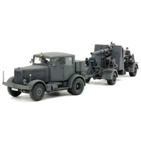 Tamiya 1/48 German Heavy Tractor SS100 & 88mm Gun Flak Set Plastic Kit 37027