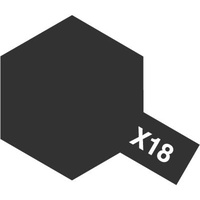 Tamiya Enamel X-18 Semigloss Black 10mL Paint 80018