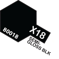 Tamiya Enamel X-18 Semigloss Black 10mL Paint 80018