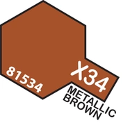 Tamiya Acrylic Mini X-34 Metallic Brown 10mL Paint 81534
