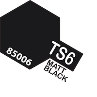 Tamiya Spray Colour TS-6 Matt Black 100mL Paint 85006