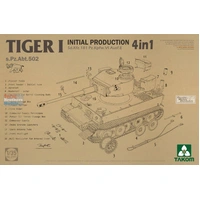 Takom 1/35 Tiger I Initial Production Sd.Kfz.181 Pz.Kpfw.VI Ausf.E 4 in 1 Plastic Model Kit