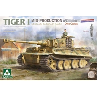 Takom 1/35 Tiger I Mid-Production w/Zimmerit Sd.Kfz.181 Pz.Kpfw.VI Ausf.E Otto Carius (Limited edition) Plastic Model Kit