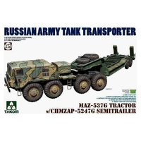 Takom 5004 1/72 MAZ-537G TRACTOR w/CHMZAP-5247G SEMITRRAILER Plastic Model Kit