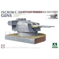 Takom 1/72 15 CMSK C/28 Battleship Bismarck BB II/STB II Turret Plastic Model Kit [5014]