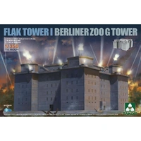 Takom 1/350 Flak Tower I Berliner Zoo G Tower Plastic Model Kit 6004
