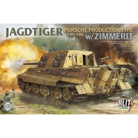 Takom 1/35 Jagdtiger Porsche Production Type Sd.kfz.186 w Zimmerit Plastic Model Kit