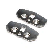 TLR +2 Titanium Adjustable Chassis Skid Plate, 2pcs, 8X 2.0
