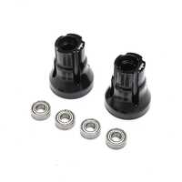 TLR Black Aluminium 3 Deg Rear Axle Mount Set, LMT, Tuned LMT