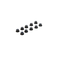 TLR M3 Flanged Aluminium Lock Nuts, Black, 10pcs, 22 5.0 DC Elite