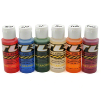 TLR Silicone Shock Oil 2oz 6pk, 50, 60, 70, 80, 90, 100wt