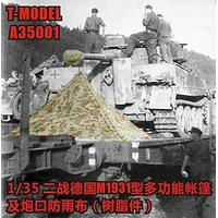 T-Model 1/35 WWII German Zeltbahn M1931 Shelter Quarter & Barrel Canvas Cover(Resin Kits) Plastic Model Kit