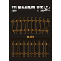 T-Model 1/72 German Railway Tracks (Include 4 Tracks 35cm Long) Plastic Model Kit