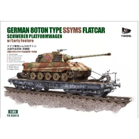 T-Model 1/35 German 80T Type SSyms Schwerer Platormwagen w/Early Feature(Tank Not Include) (Gold Version) Plastic Model Kit