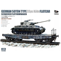 T-Model 1/35 German 50T Type SSys Schwerer Platormwagen (Tank Not Include) Plastic Model Kit