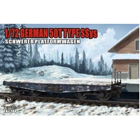 T-Model 1/72 German 50T Type SWys Schwerer Platormwagen Plastic Model Kit