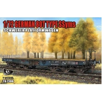 T-Model 1/72 German 80T Type SWyms Schwerer Platormwagen Plastic Model Kit