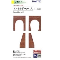 Tomytec N Single-Track Brick Tunnel Portal Set with Wing Walls