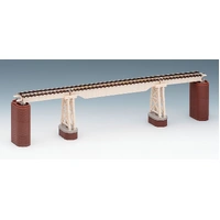 Tomix N Trestle Bridge S280 Ivory w/ 2 ea. brick and trestle piers