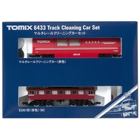 Tomix N Track Cleaning Car Red with Locomotive