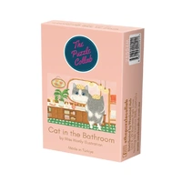 The Puzzle Collab Cat in The Bathroom 99pc Micro Jigsaw Puzzle