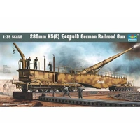 Trumpeter 1/35 280mm K5 E Leopold German Rail Road Gun Plastic Model Kit [00207]