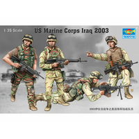 Trumpeter 1/35 US Marines IRAQ 2003 4 figures 00407 Plastic Model Kit