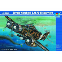 Trumpeter 1/48 Italian Savoia Marchetti S.M.79-II Sparviero Plastic Model Kit 02817