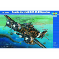 Trumpeter 1/48 Italian Savoia Marchetti S.M.79-II Sparviero Plastic Model Kit 02817