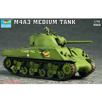 Trumpeter 1/72 M4A3 TANK Plastic Model Kit [07224]