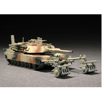 Trumpeter 1/72 M1A1 Abrahms with Mine Roller Set 07278 Plastic Model Kit