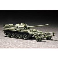 Trumpeter 1/72 RussianT-55 Medium Tank With KMT 5 07283 Plastic Model Kit